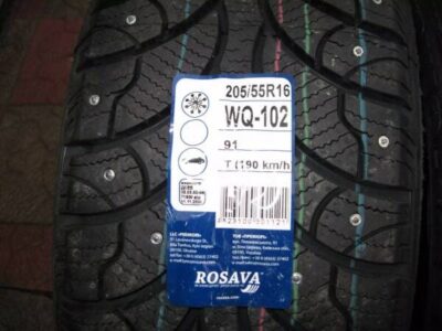 Новые авто шины ROSAVA 205/55 R16 шип липучка